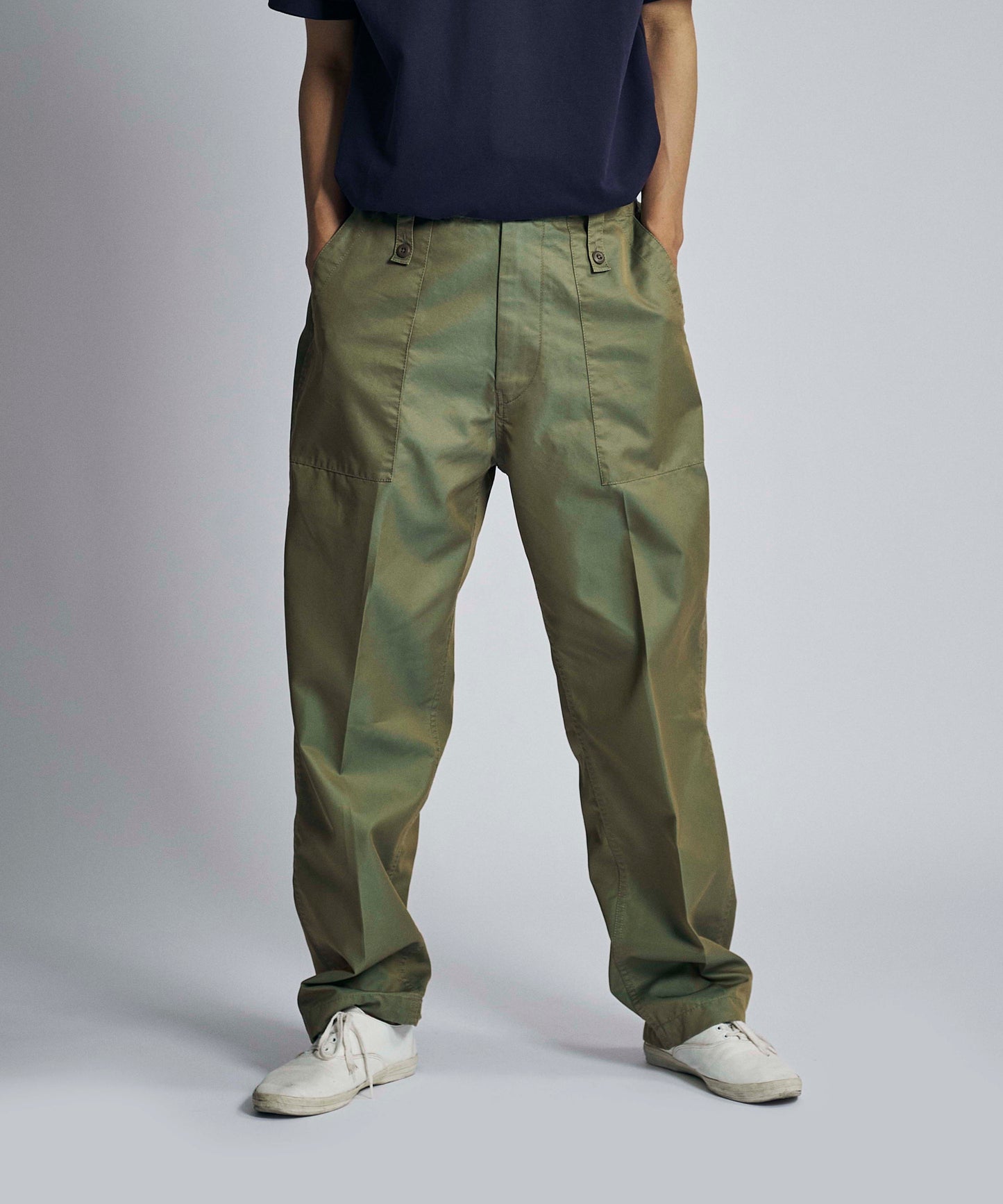 "PORTBELLO" UK baker / irridescent T/C twill [SAGE]