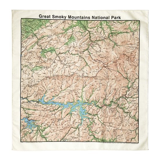 The Printed Image: Map Bandana "Glacier National Park"