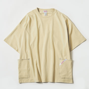 short sleeve side pocket tee / khaki