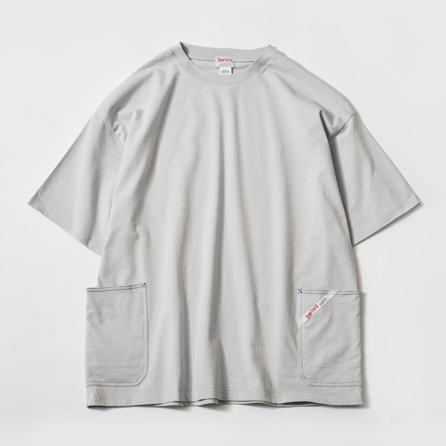 short sleeve side pocket tee / lt grey