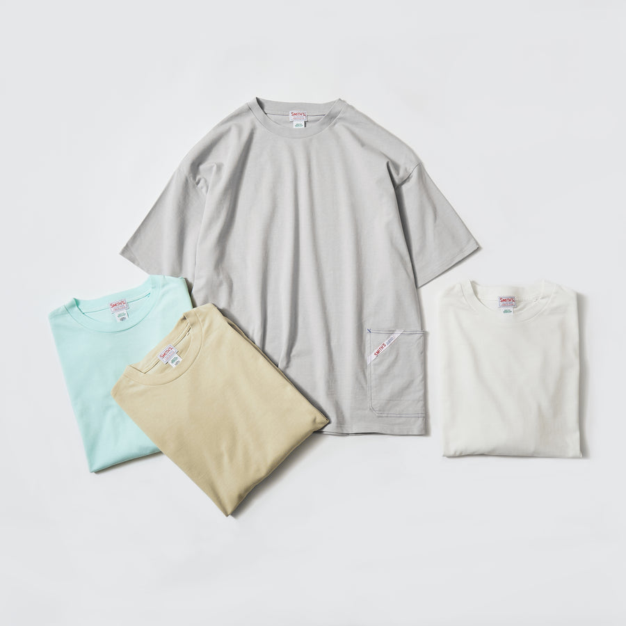 short sleeve side pocket tee /white