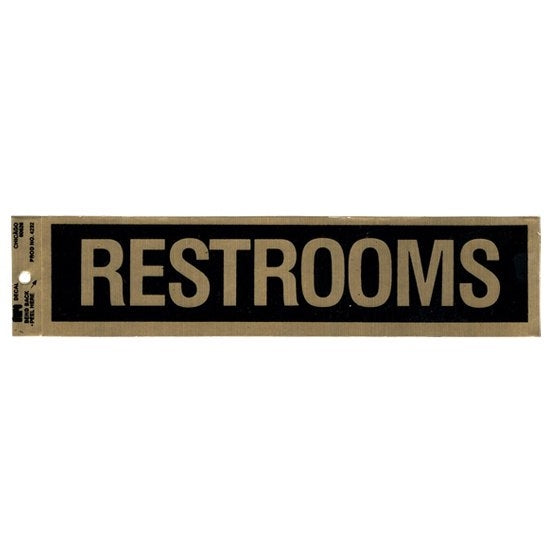 Duro Decal: Mylar Sign Seal "RESTROOMS"